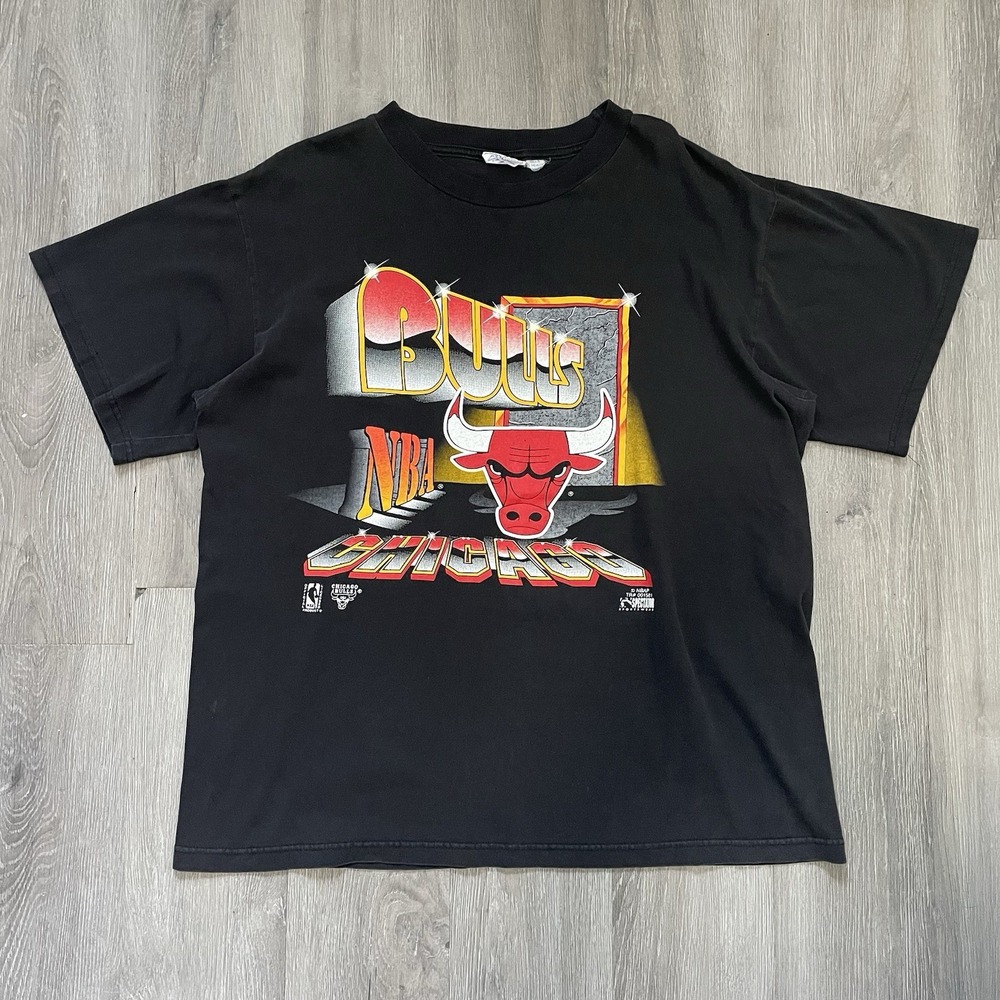 Chicago Bulls Size XL Salem Sportswear NBA Champions Tee T Shirt 100% Cotton